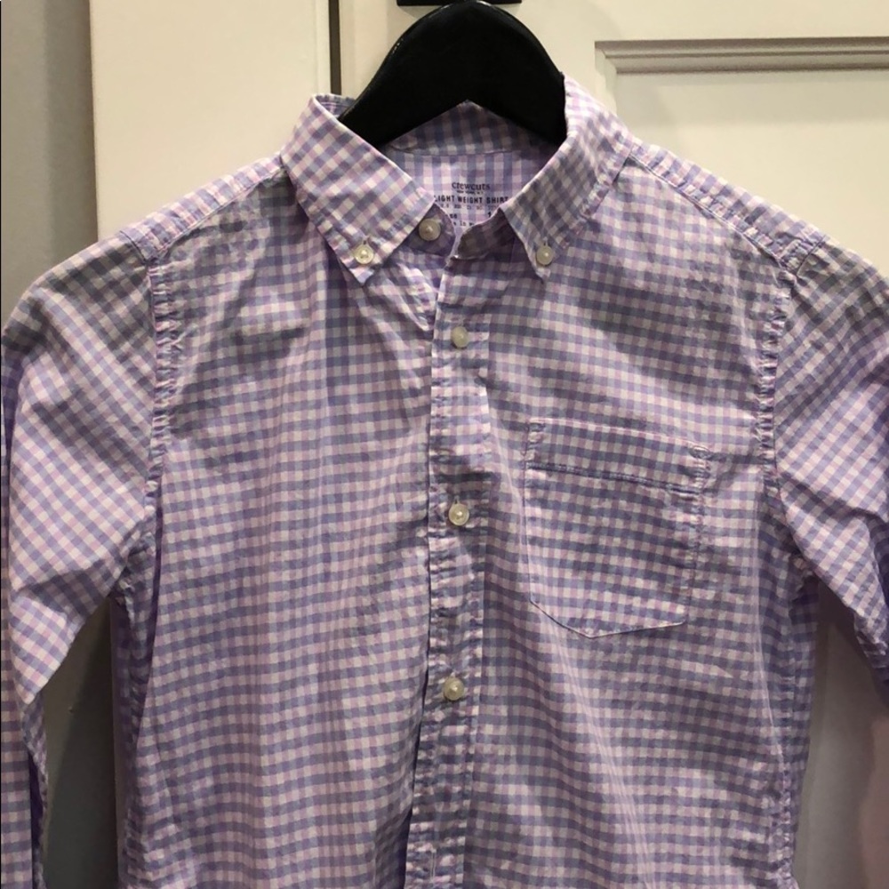 Youth Boys button down size 10 pink/blue